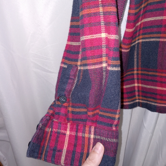 Patagonia Magenta Fjord Flannel Button Down Shirt 100% Cotton Womens Size 8 - Picture 2 of 11